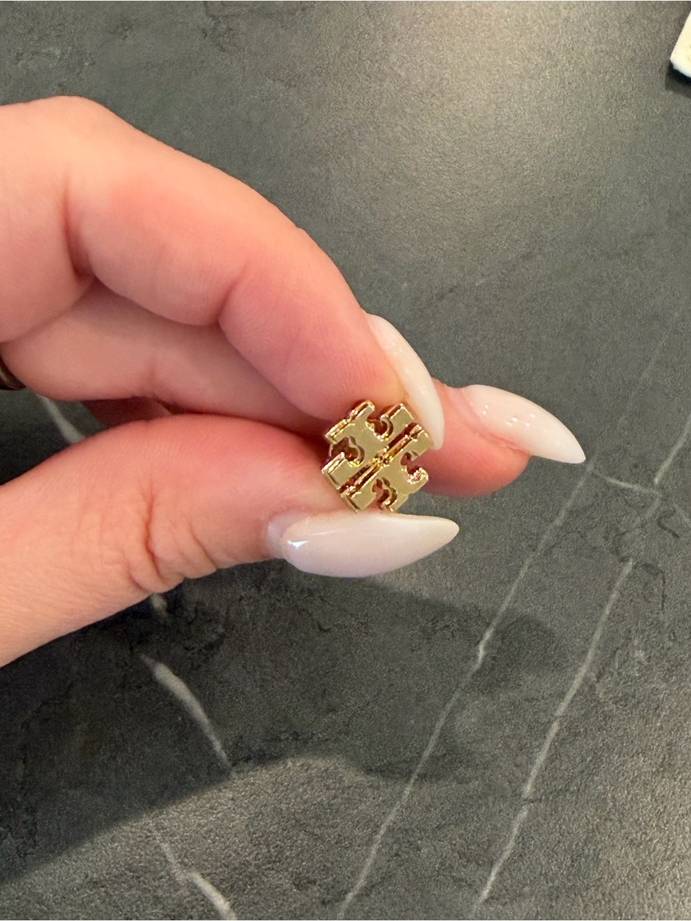 Tory Burch Gold Stud Earrings - Picture 3 of 4